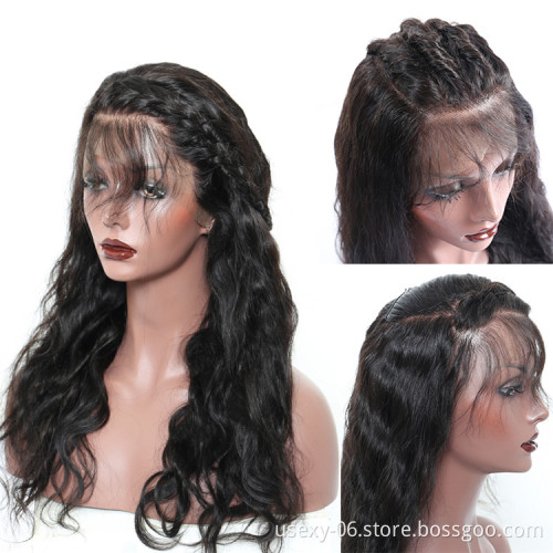 Aliexpress Wholesale Vendor Human Hair Toupee Natural Color Human Hair Full Lace Wig
